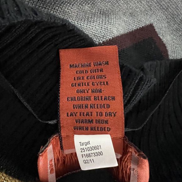 Missoni Sweater Womens Small Black Brown Chevron Longline Cardigan Target Casual - Picture 7 of 7